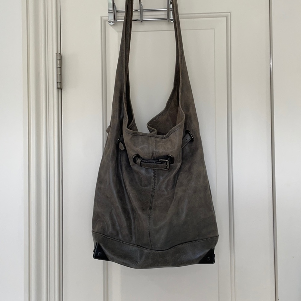 Super soft distressed leather bag
